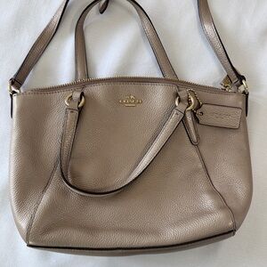 Coach Metallic Gold Leather Shoulder Bag